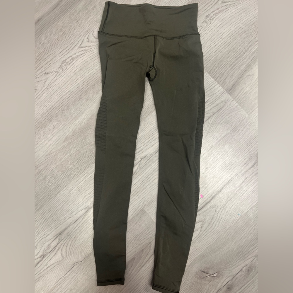 Lululemon olive leggings size 6